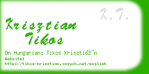 krisztian tikos business card